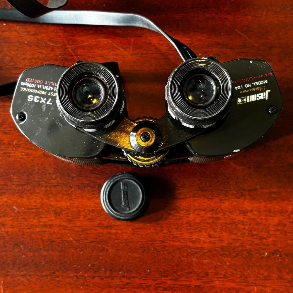 Vintage Jason Statesman Binoculars – Model 124 7x35 Original Brown Leather Case